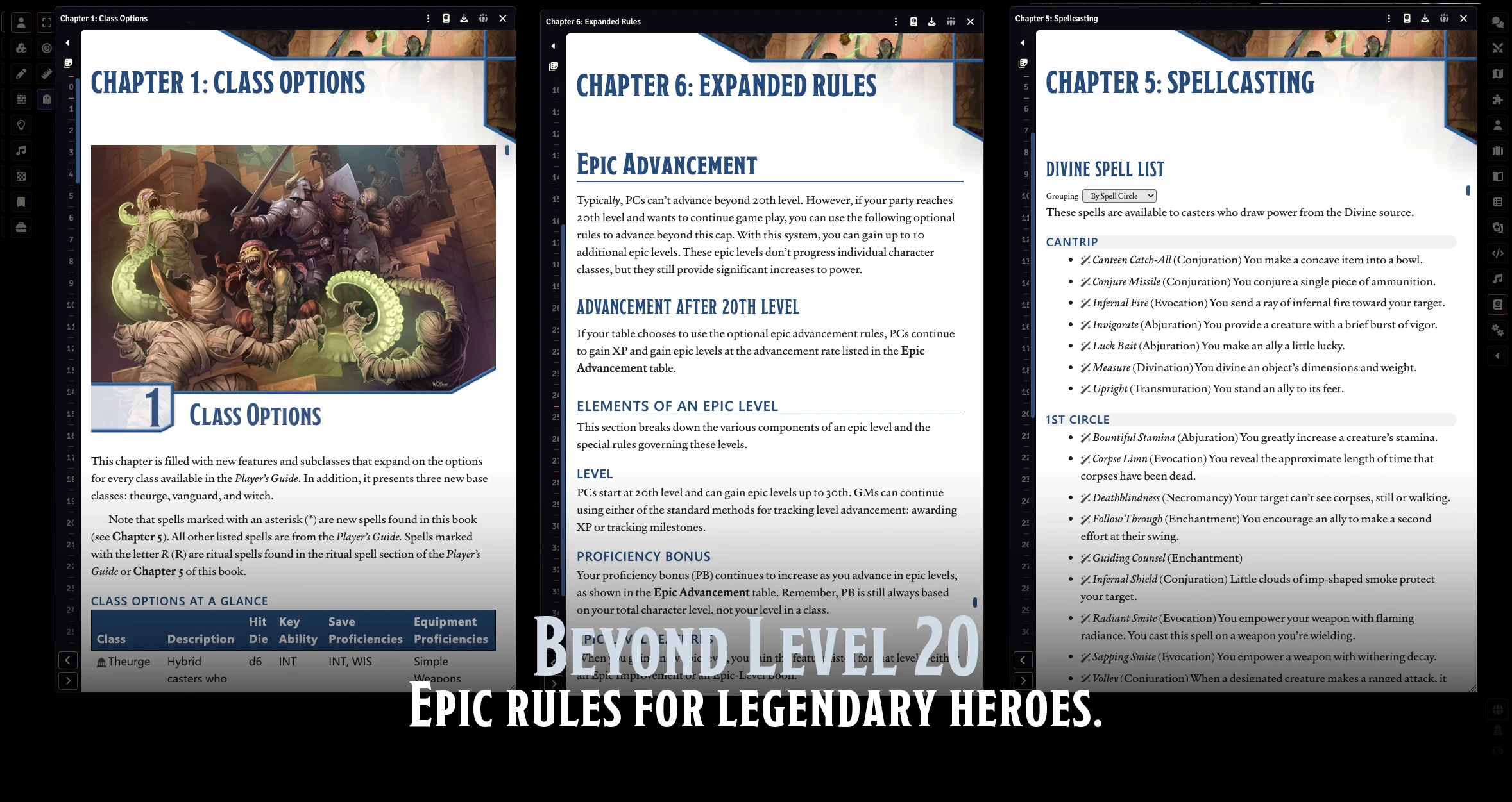 Epic rules for legendary heroes.